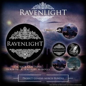 Ravenlight Patch, Badges & Key-ring bundle